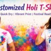 customized holi t shirt for men & women – premium color splash print