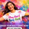 customized holi t shirt for men & women – premium color splash print