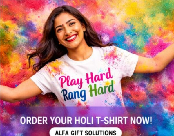 customized holi t shirt for men & women – premium color splash print
